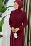 Merve elbise Bordo