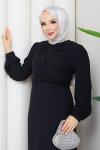 Minel abiye elbise  Siyah