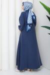 Modal tesettür elbise  Mavi