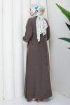 Modal tesettür elbise  Kahverengi
