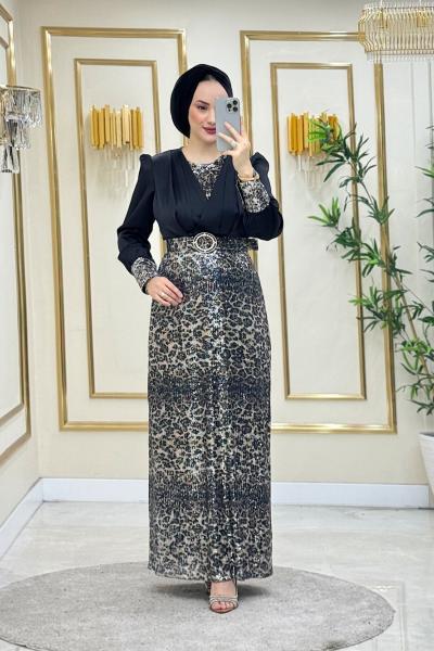 Müjgan abiye Leopar