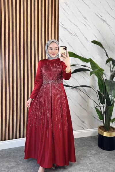 NARE abiye elbise Kırmızı