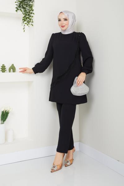 NARİN PANTOLONLU TAKIM Siyah
