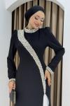 Naz abiye elbise  Siyah