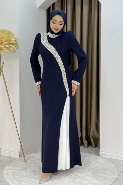 Naz abiye elbise  Lacivert