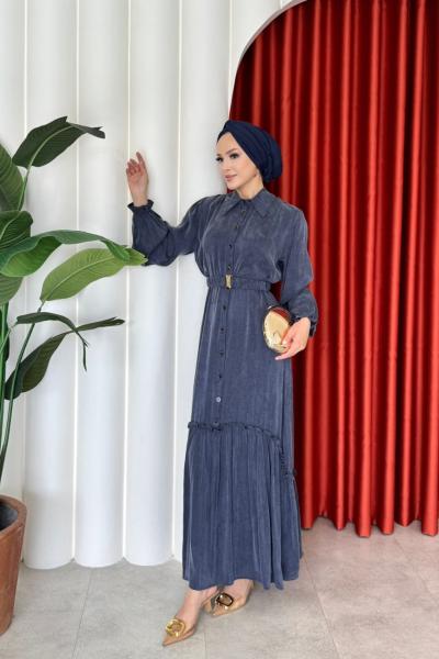 Nevin elbise  Lacivert