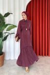Nevin elbise  Bordo