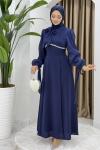 Nevin tesettür abiye elbise Lacivert