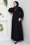 Nevra elbise  Siyah