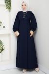 Nevra elbise  Lacivert