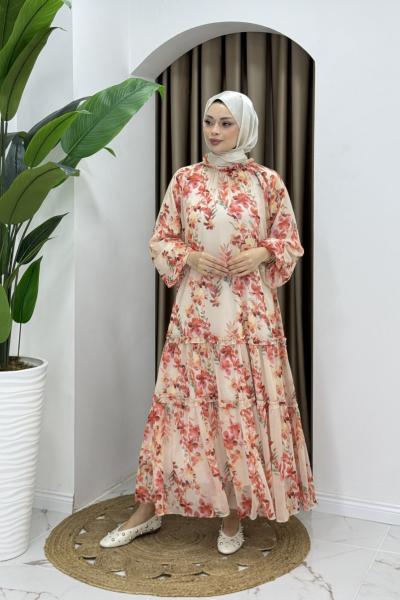 Nil Kemerli şifon elbise Yavru Ağzı