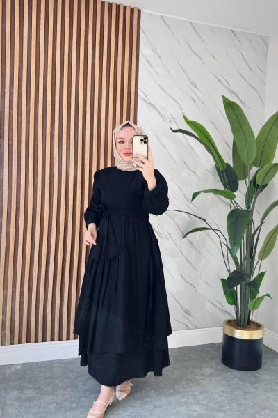 Orkide elbise  Siyah