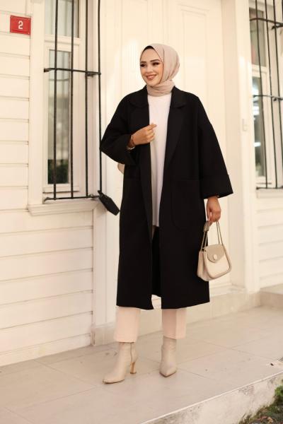 Oversize Kaşe kap  Siyah