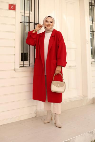 Oversize Kaşe kap  Kırmızı