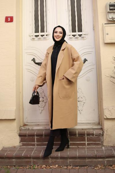 Oversize Kaşe kap  Camel