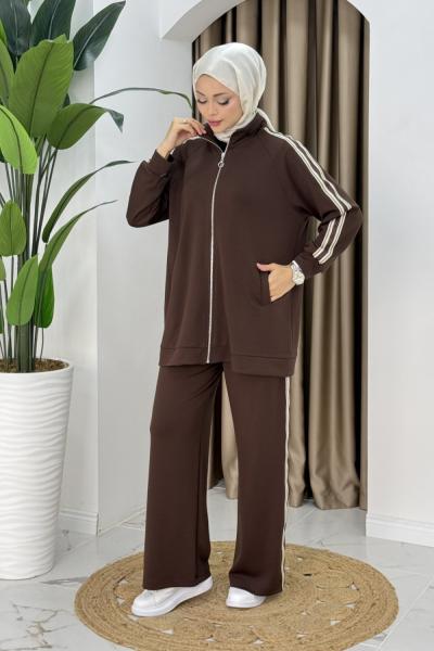 Öznur ikili takım  Kahverengi