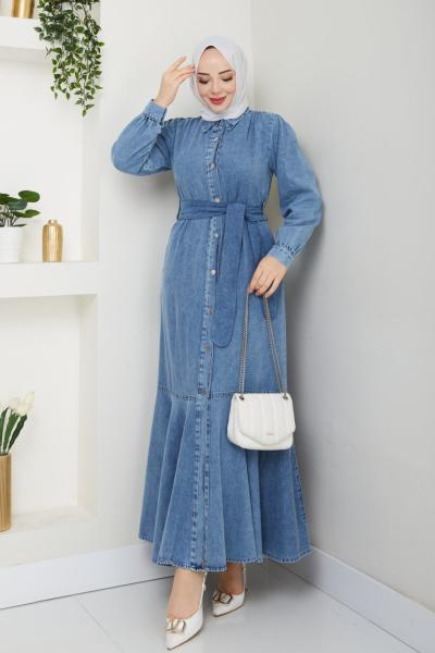 Ravza kot elbise  Mavi