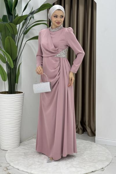 Rezzan abiye elbise  Pembe