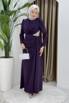 Rezzan abiye elbise  Mor