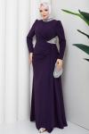 Rezzan abiye elbise  Mor