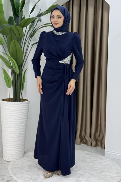 Rezzan abiye elbise  Lacivert