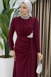 Rezzan abiye elbise  Bordo