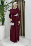 Rezzan abiye elbise  Bordo