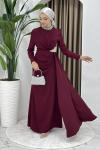 Rezzan abiye elbise  Bordo