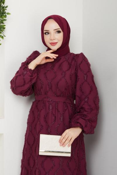 Rümeysa elbise Bordo