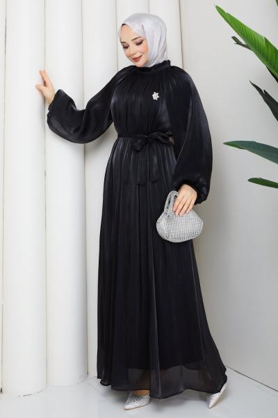 Şafak tesettür elbise  Siyah