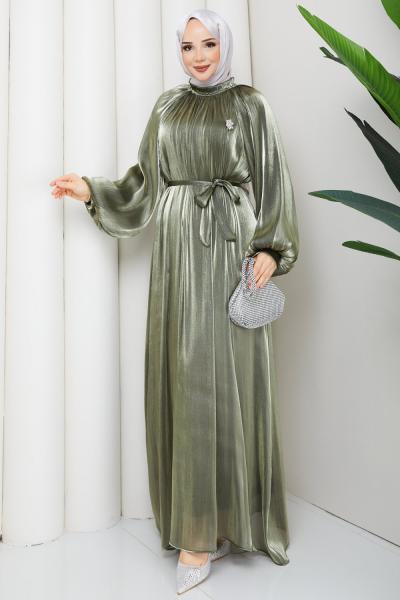 Şafak tesettür elbise  Yeşil