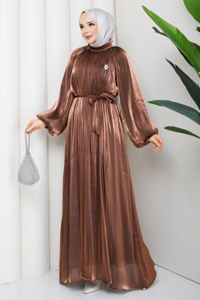 Şafak tesettür elbise  Kiremit