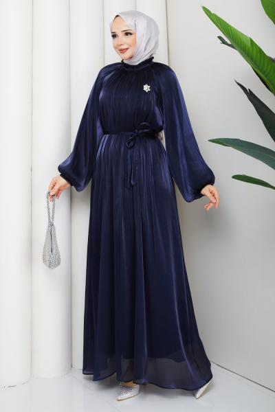 Şafak tesettür elbise  Lacivert