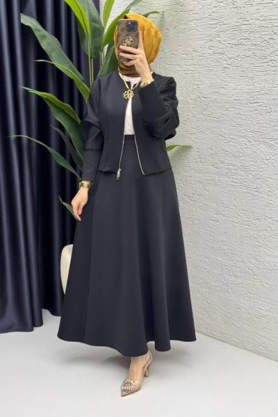 Selen etekli takım  Siyah