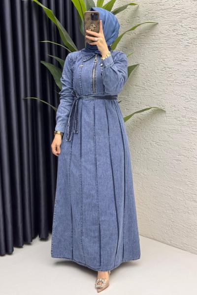 Şeniz kot elbise Mavi