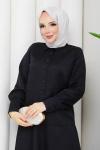 Şermin etekli tesettür takım  Siyah