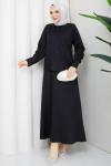 Şermin etekli tesettür takım  Siyah