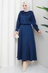 Şermin etekli tesettür takım  Lacivert