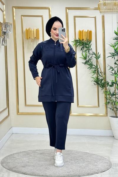Sevil pantolonlu takım  Lacivert