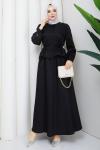 Sezin tesettür  etekli takım Siyah