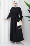 Sezin tesettür  etekli takım Siyah