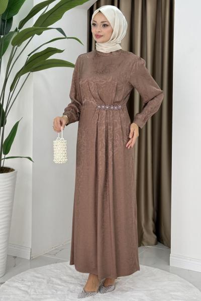 Sibel elbise Kahverengi