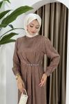Sibel elbise  Kahverengi