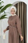 Sibel elbise  Kahverengi