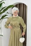 Sibel elbise  Yağ Yeşili