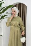 Sibel elbise  Yağ Yeşili