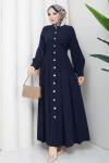 Şirin tesettür elbise  Lacivert