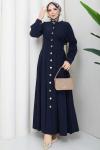 Şirin tesettür elbise  Lacivert