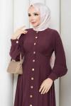 Şirin tesettür elbise  Bordo