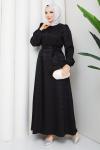 Şule tesettür elbise  Siyah